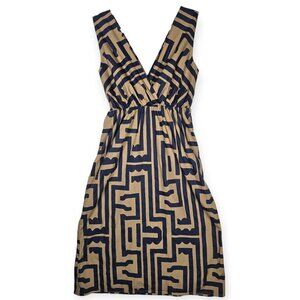 Lawrence Grey Midi Dress - Women's EU 36 (US 4/6) - Geometric Maze Print